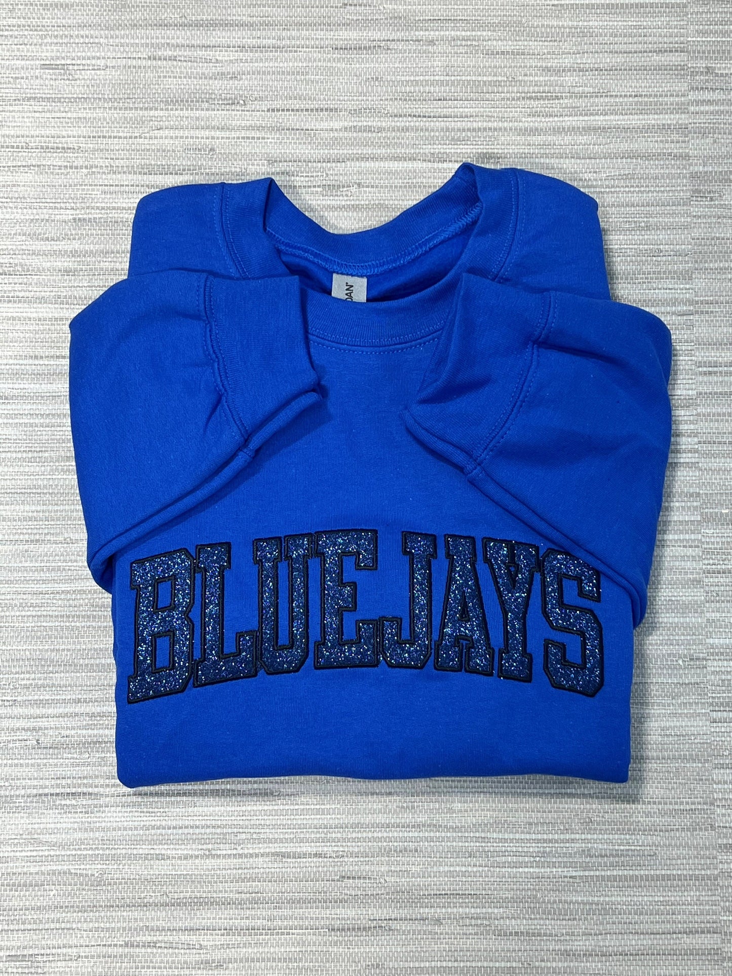 Blue Jays Glitter & Embroidered Crewneck