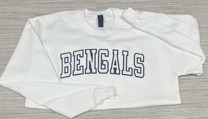 Bengals Glitter & Embroidered Crewneck