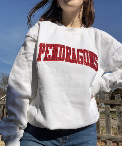 Pendragons Glitter & Embroidered Crewneck