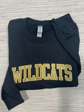 Wildcats Glitter & Embroider Crewneck